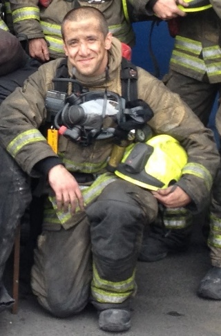 Dr Ali Hussain, Co-Founder at SAO Fire Innovations, on duty as a firefighter